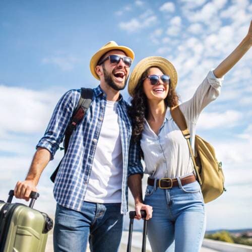 Couple on a trip